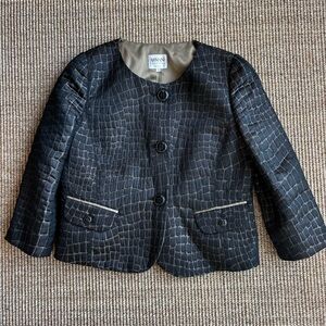 Armani Colletction Black and Tan Cropped Jacket Size 6